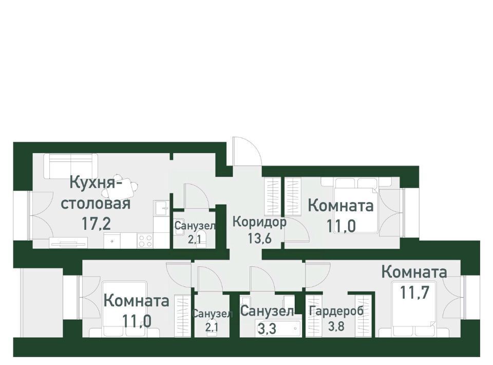 квартира г Екатеринбург Чкаловская Твоя Привилегия жилой комплекс фото 1