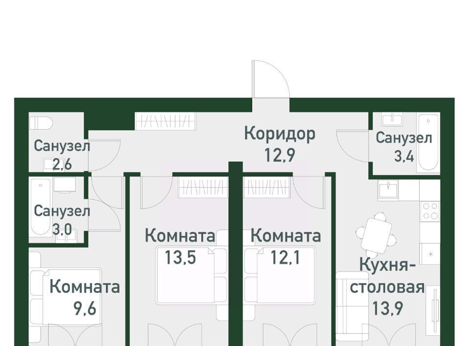 квартира г Екатеринбург Чкаловская Твоя Привилегия жилой комплекс фото 1