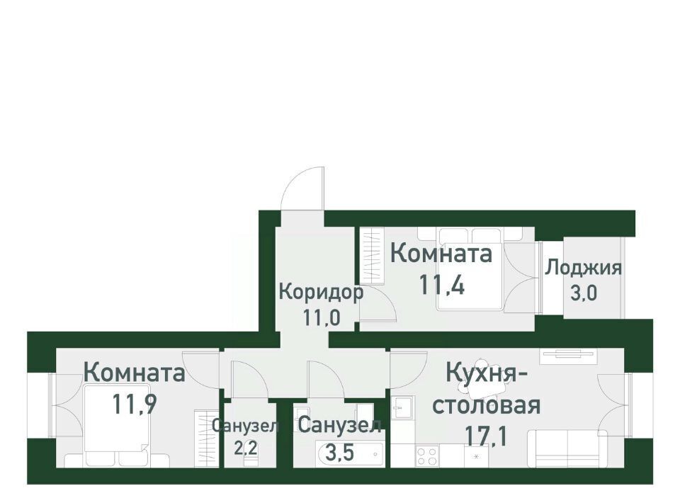 квартира г Екатеринбург Чкаловская Твоя Привилегия жилой комплекс фото 1