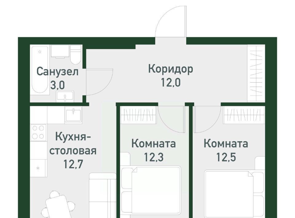 квартира г Екатеринбург Чкаловская Твоя Привилегия жилой комплекс фото 1