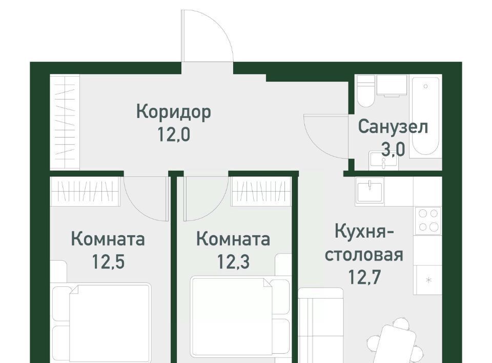 квартира г Екатеринбург Чкаловская Твоя Привилегия жилой комплекс фото 1