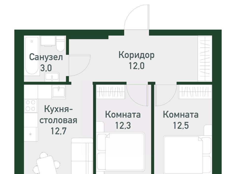 квартира г Екатеринбург Чкаловская Твоя Привилегия жилой комплекс фото 1