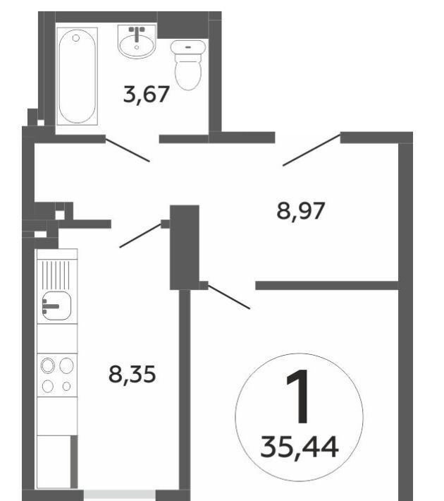 квартира г Ростов-на-Дону р-н Советский ул Стабильная 3с/2 фото 2