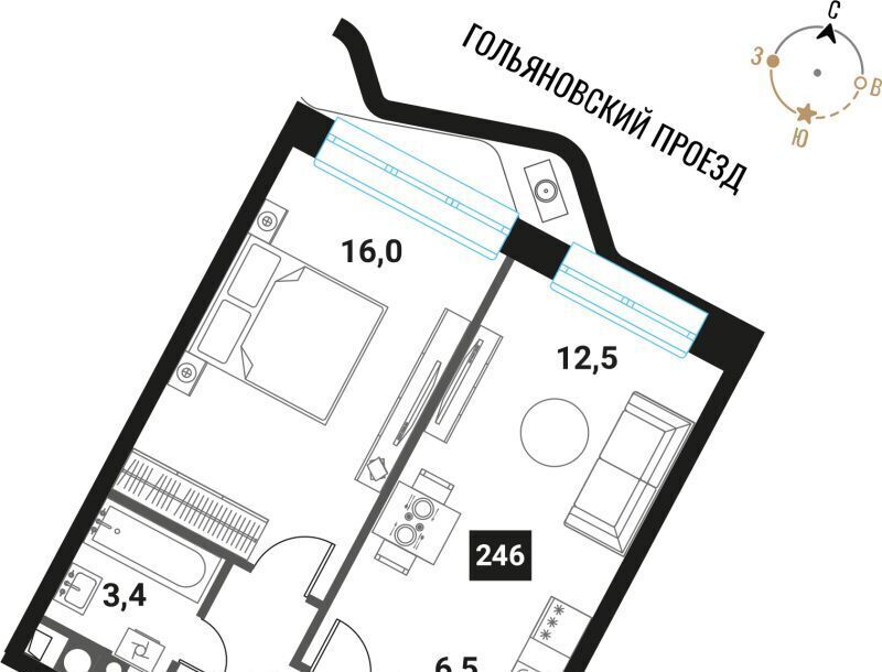 квартира г Москва метро Электрозаводская ЖК Интеллигент фото 1
