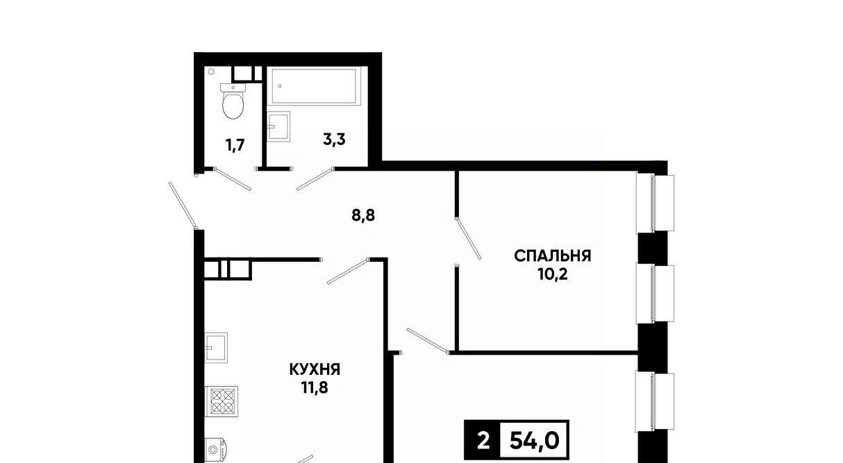 квартира г Ставрополь р-н Промышленный ул Андрея Голуба 12к/8 фото 1