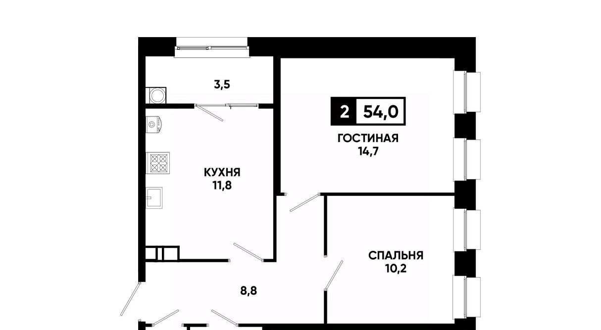 квартира г Ставрополь р-н Промышленный ул Андрея Голуба 12к/8 концептуальный район «Кварталы 17/77» фото 1