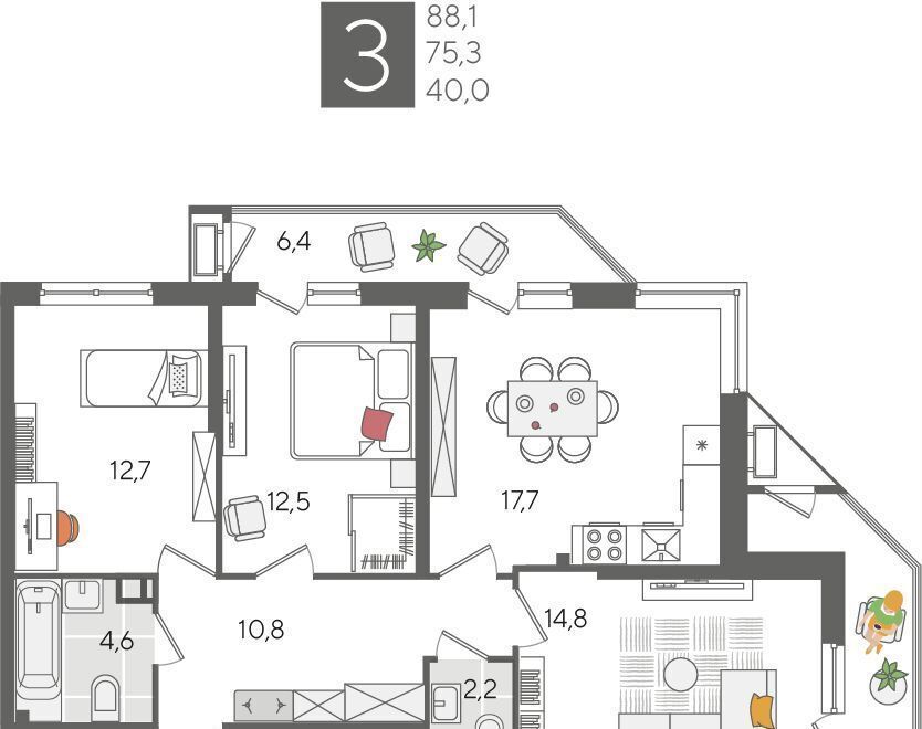 квартира г Краснодар р-н Карасунский ул Новороссийская 2 фото 2