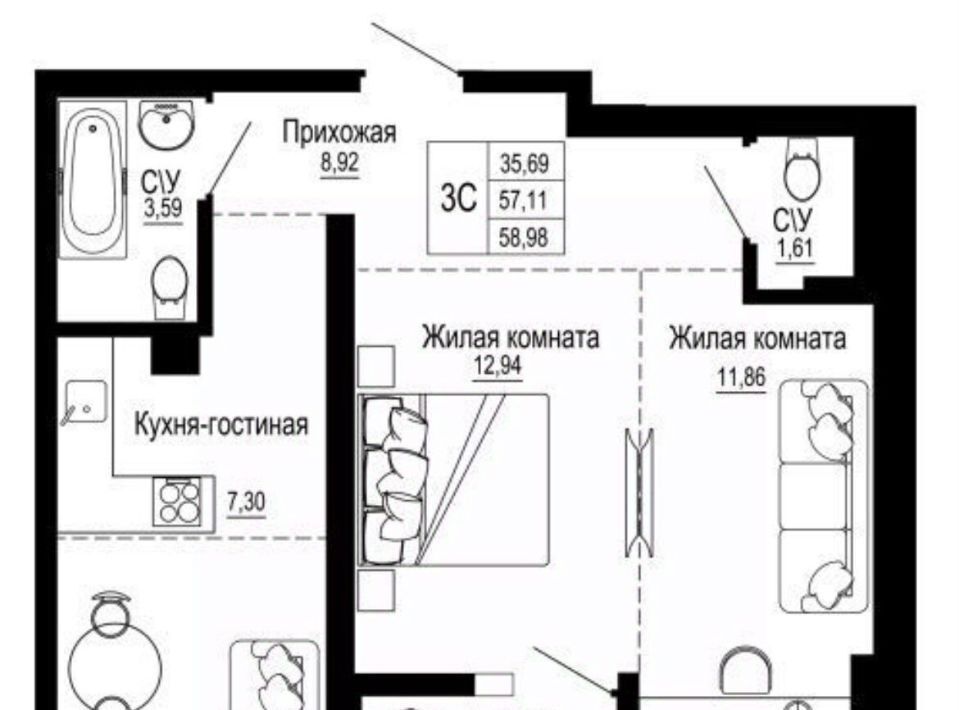 квартира г Ростов-на-Дону р-н Железнодорожный Заречная промзона ул Заречная фото 2