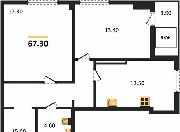 квартира г Симферополь р-н Центральный ул Балаклавская 10 ЖК «Поэма» фото 6