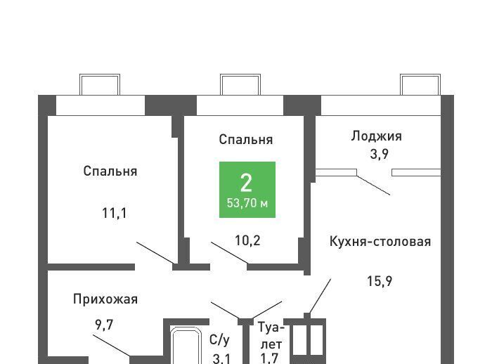 квартира г Воронеж р-н Железнодорожный ул Остужева 52/5 ЖК «Ключи CLUB» фото 1