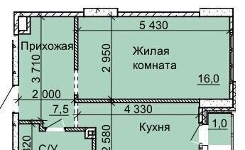 квартира г Новосибирск р-н Калининский ул Столетова 9 ЖК Столетоff Микрорайон №4 фото 1