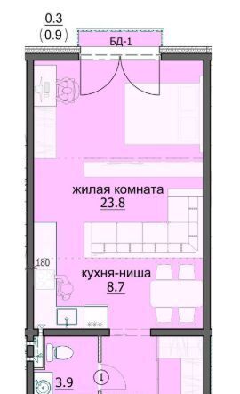 квартира г Пенза Пенза-4 ул Яшиной 8 р-н Октябрьский фото 15