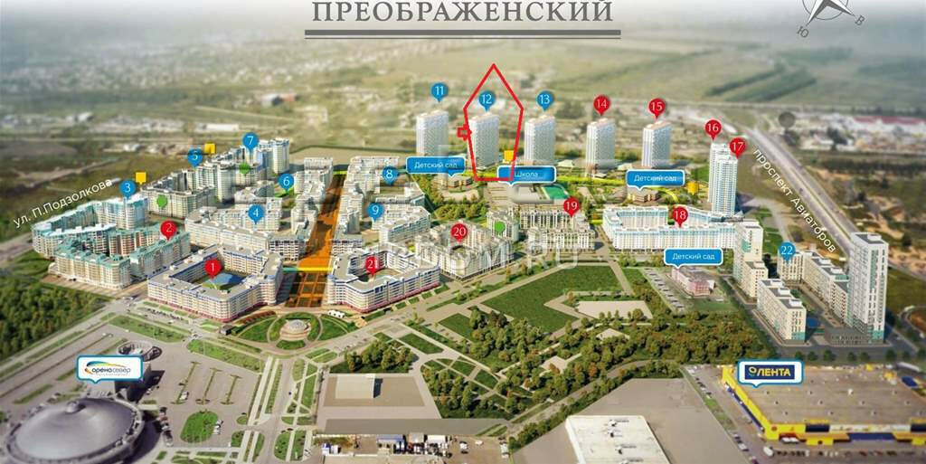 квартира г Красноярск р-н Советский ул Петра Подзолкова 22 микрорайон «Преображенский» Преображенский микрорайон фото 11