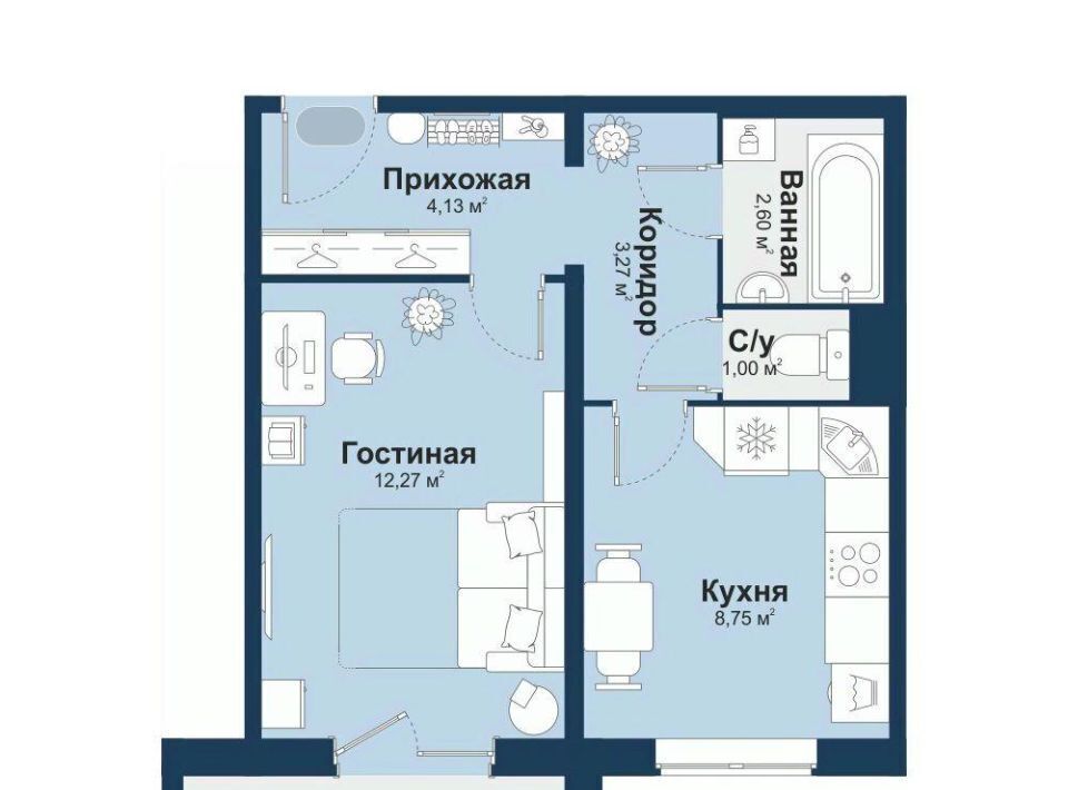 квартира г Челябинск Западный ул Береговая 3 фото 1