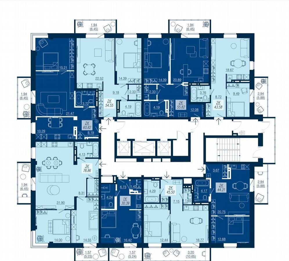 квартира г Красноярск р-н Советский ул Аэровокзальная 1 ЖК «АэроCITY» фото 5
