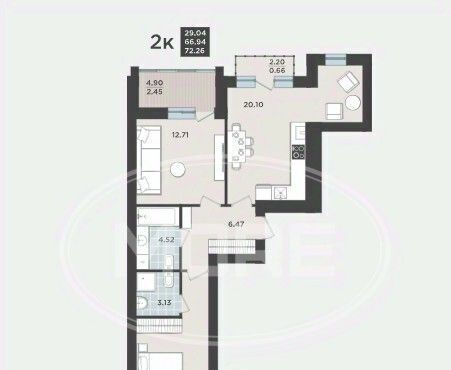 квартира г Калининград р-н Ленинградский ул Арсенальная 31к/2 фото 1