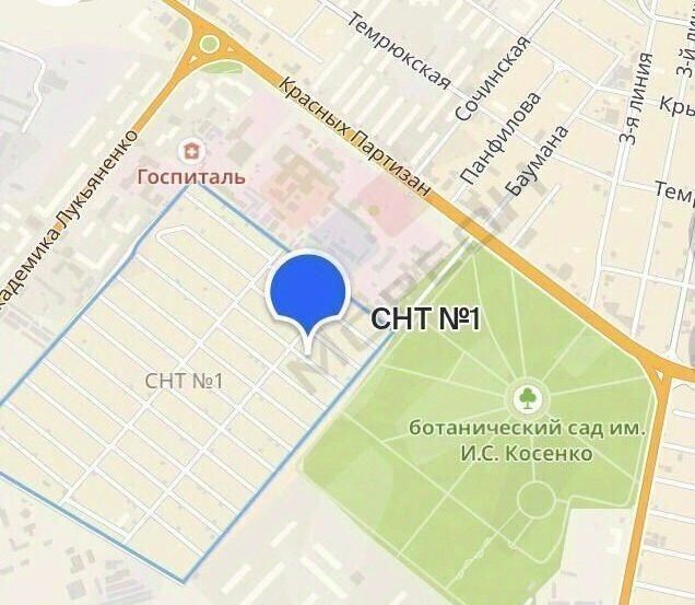 земля г Краснодар р-н Прикубанский снт 1 ул Вишнёвая 101 фото 8