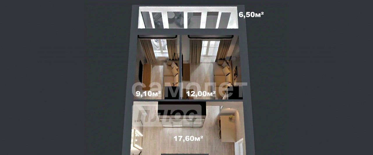 квартира г Тольятти р-н Комсомольский ул Матросова 27 фото 2