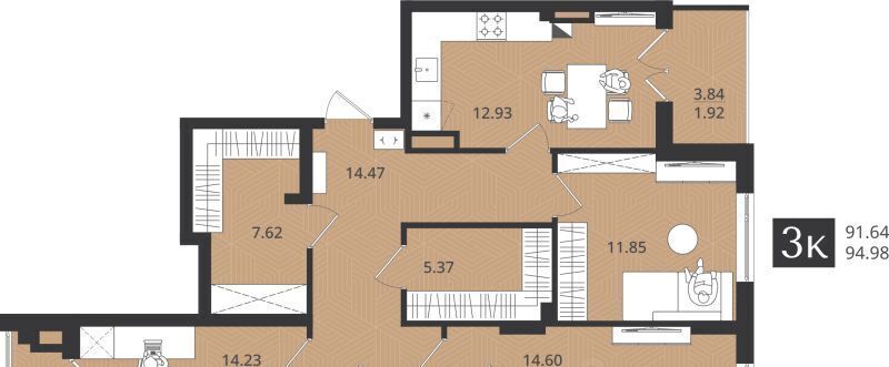 квартира г Калининград р-н Центральный ул Ломоносова 52 фото 1