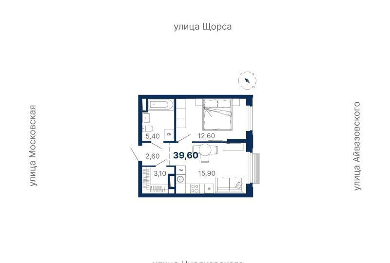 квартира г Екатеринбург р-н Ленинский Чкаловская ул Циолковского 3 ЖК «Парк Столиц» фото 1
