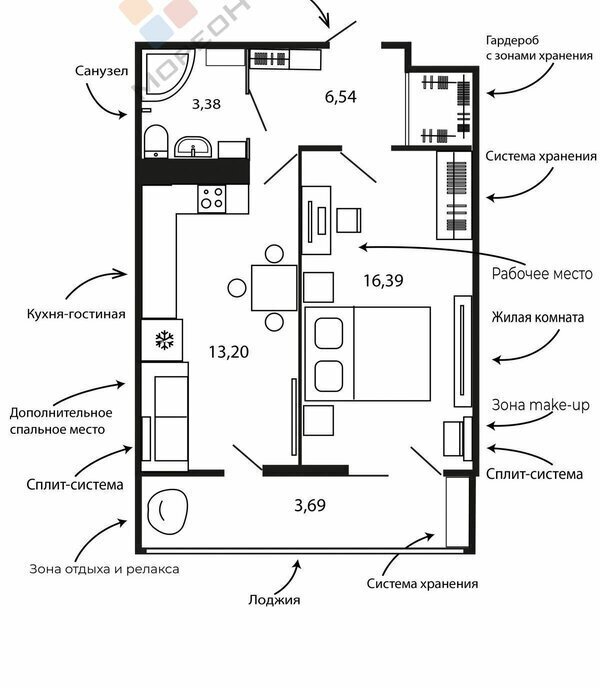 квартира г Краснодар р-н Карасунский ул Старокубанская 124 ЖК «Фамилия» фото 24