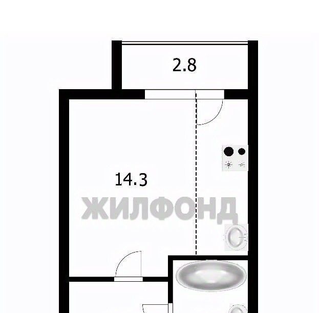 квартира г Новосибирск р-н Дзержинский Золотая Нива ул Заслонова 13/9 ЖК «Свобода» фото 8