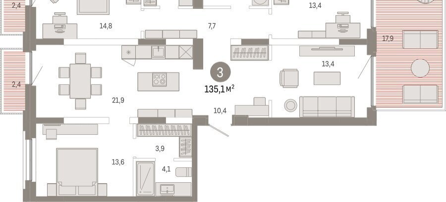 квартира г Тюмень ул Мысовская 26к/2 фото 2