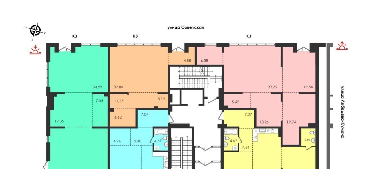 квартира г Иркутск р-н Октябрьский ул Советская 31/2 фото 3