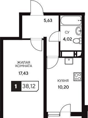 квартира р-н Анапский г Анапа ш Анапское 4 корп. 1. 1-1.3, д. 1 фото 2