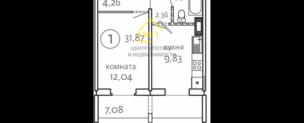 квартира г Челябинск ул Маршала Чуйкова 26 фото 1