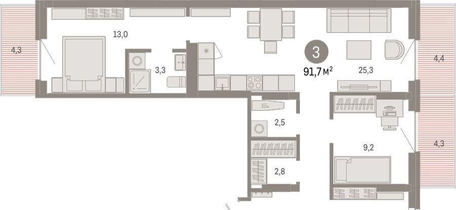 квартира г Омск р-н Кировский ул. Б. Г. Шаронова, 9 фото 3