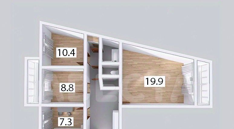 квартира г Омск р-н Октябрьский ул 15-я Рабочая 102а фото 2