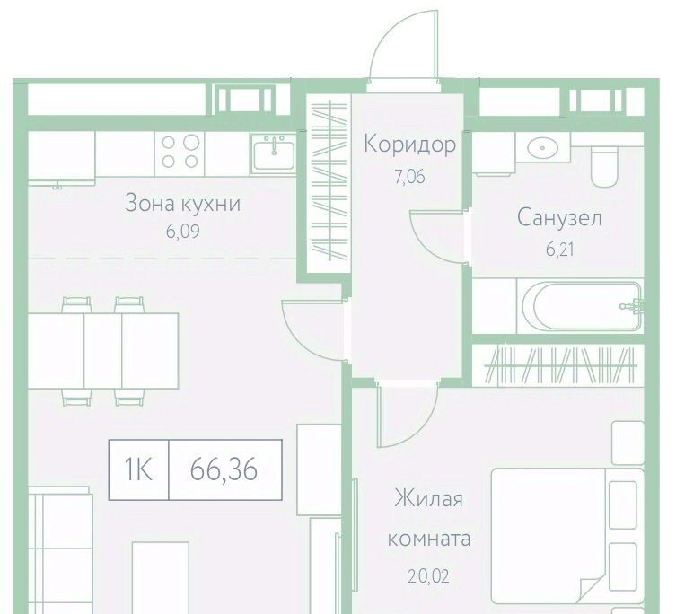 квартира г Хабаровск р-н Центральный пер Доступный 14 фото 2
