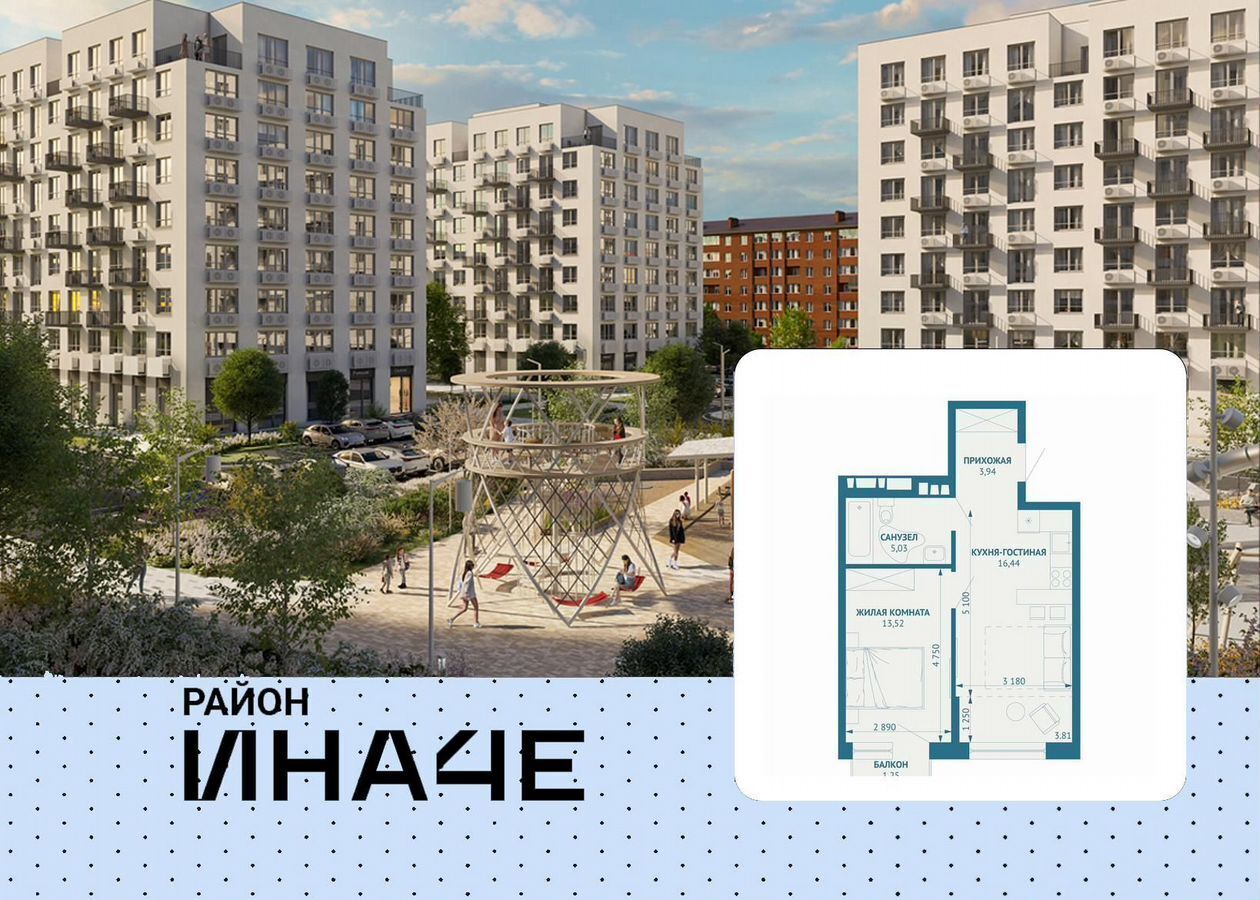 квартира г Краснодар р-н Прикубанский ул. Профессора Рудакова/Душистая/4-я Целиноградская, стр. 5 фото 1