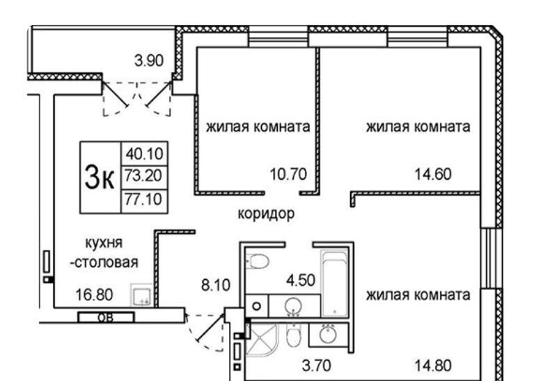 квартира г Новосибирск р-н Октябрьский ул Родниковая 3 фото 1