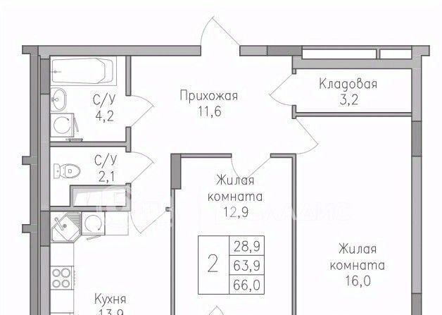 квартира г Воронеж р-н Советский ЖК ПОКОЛЕНИЕ фото 1