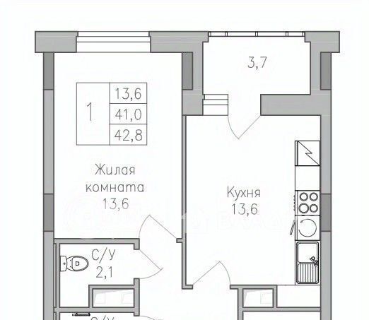 квартира г Воронеж р-н Советский ЖК ПОКОЛЕНИЕ фото 1