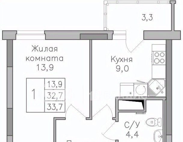 квартира г Воронеж р-н Советский ЖК ПОКОЛЕНИЕ фото 1