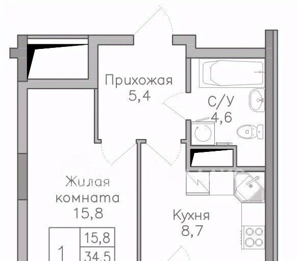 квартира г Воронеж р-н Советский ЖК ПОКОЛЕНИЕ фото 1