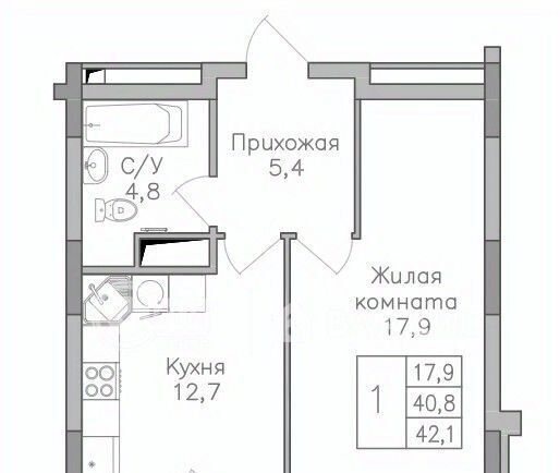 квартира г Воронеж р-н Советский ЖК ПОКОЛЕНИЕ фото 1