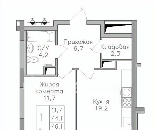 квартира г Воронеж р-н Советский ЖК ПОКОЛЕНИЕ фото 1