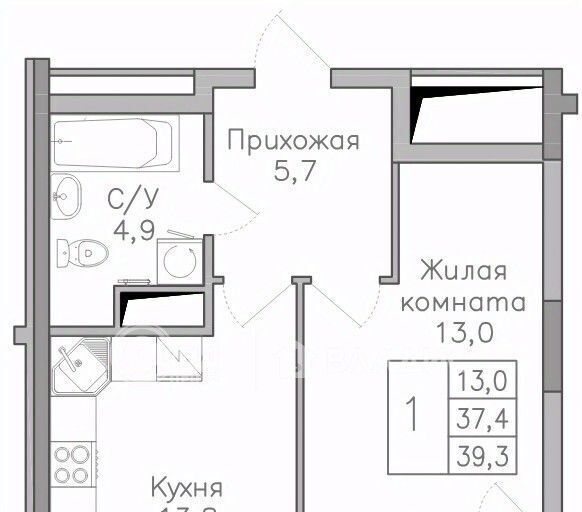 квартира г Воронеж р-н Советский ЖК ПОКОЛЕНИЕ фото 1