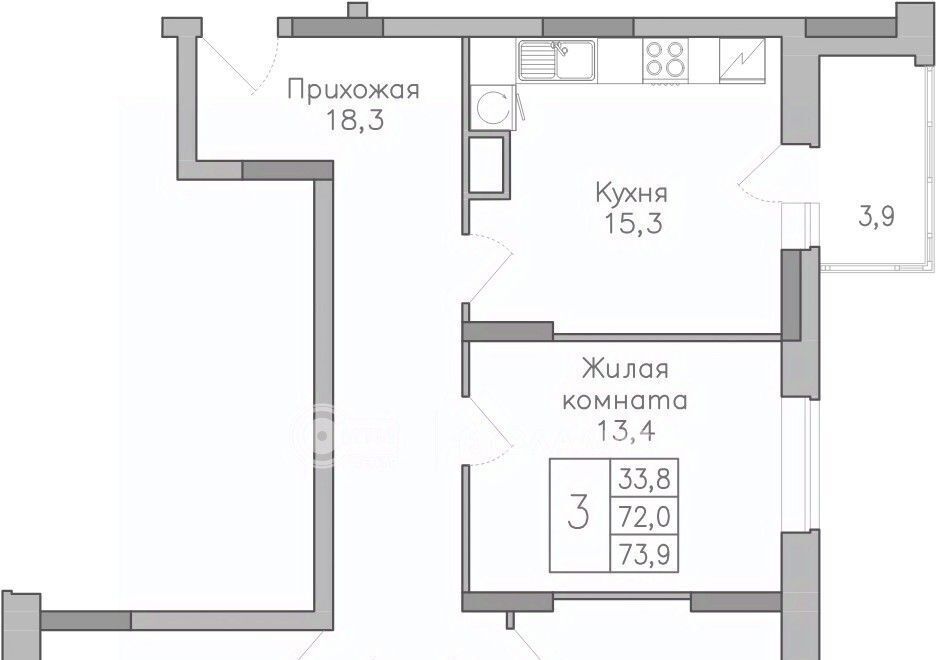 квартира г Воронеж р-н Советский ЖК ПОКОЛЕНИЕ фото 1
