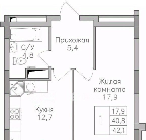 квартира г Воронеж р-н Советский ЖК ПОКОЛЕНИЕ фото 1