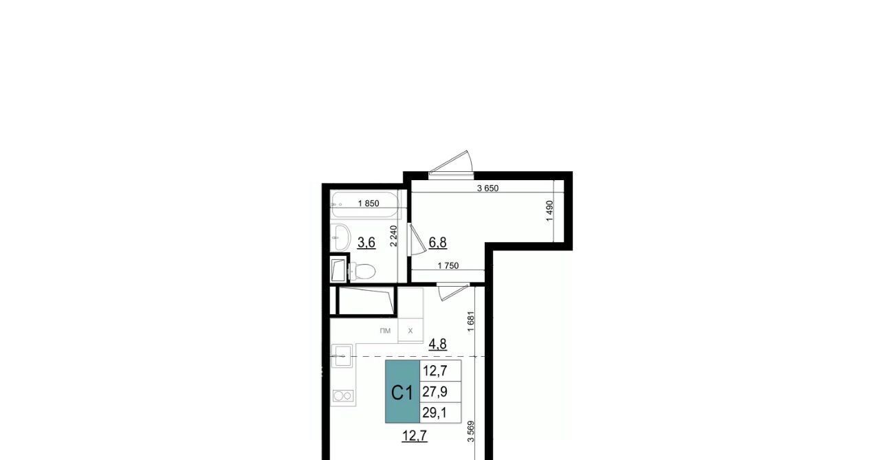 квартира г Одинцово БЗРИ Баковка 6-6А мкр, Одинцово-Сити жилой комплекс фото 1