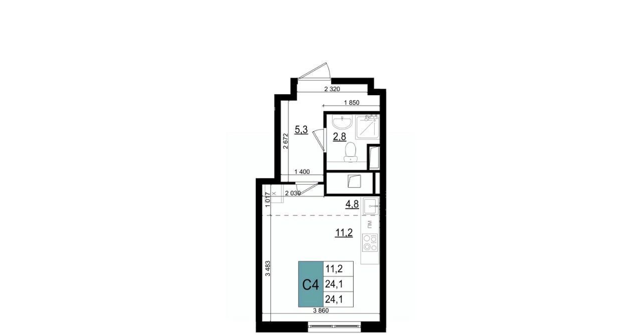 квартира г Одинцово БЗРИ Баковка 6-6А мкр, Одинцово-Сити жилой комплекс фото 1