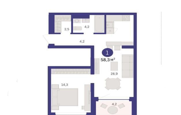 квартира г Тюмень р-н Центральный ул Урайская 50 фото 26