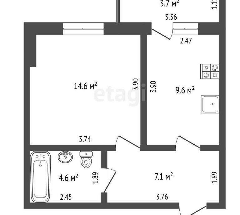 квартира г Тамбов ул Кавказская 1б фото 1