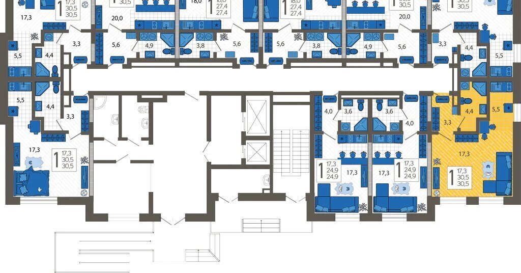 квартира г Сочи ул Искры 88к/10 фото 2