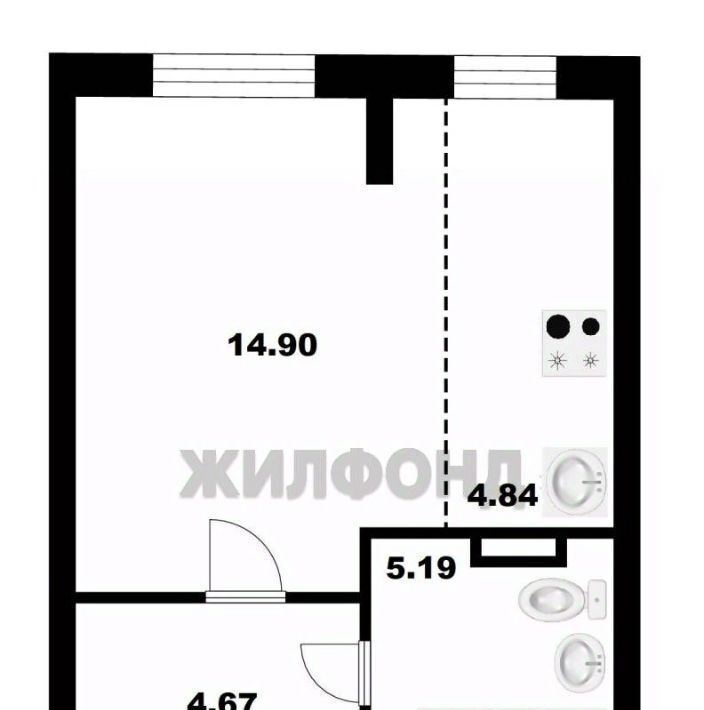 квартира г Новосибирск Октябрьская ул Лескова 33 фото 7